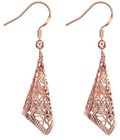 Bishilin Ohrringe Hängend Damen Vergoldet, Ohrhänger Seemuschel Rosegold Ohrringe Nickelfrei Modeschmuck