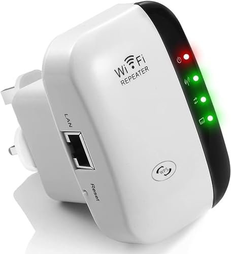 FKH 2024 Newest WiFi Booster, WiFi Extender, WiFi Repeater, Covers Up to 3650 Sq.ft and 45 Devices, Internet Booster - with Ethernet Port, Quick Setup, Home Wireless Signal Booster (White)