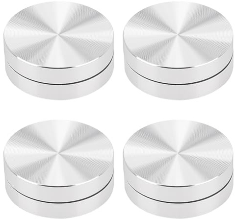 AHANDMAKER 4 Pcs 30mm Ceramic Clay Wheel Throwing Trimming Spinner Trim Stabilizer Aluminum Turntable Base Table Tray for Stand Clay Baking Cake Turntable and Polymer Clay Tools