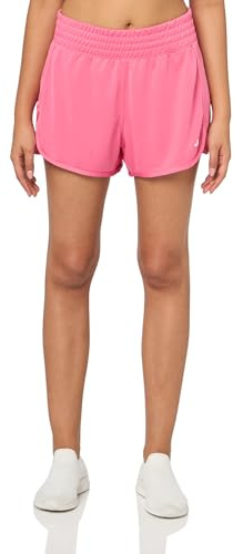 Adidas Women's Pacer Essentials Knit High-Rise Training Shorts, Pink Fusion/White, X-Small/3 Inseam