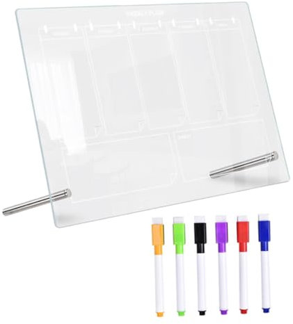 BCOATH Transparentes Acryl-memoboard Mit Teilen Abwischbares Diy-schreibbrett Für Notizen Und Planung Leichtes Vielseitiges Message Board Für Zuhause Schule Und Büro