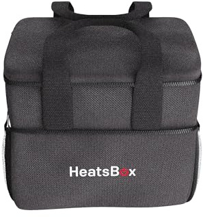 HeatsBox Sac de transport isotherme pour garder vos repas froids et prêts à chauffer Noir 2 compartiments Sac de transport