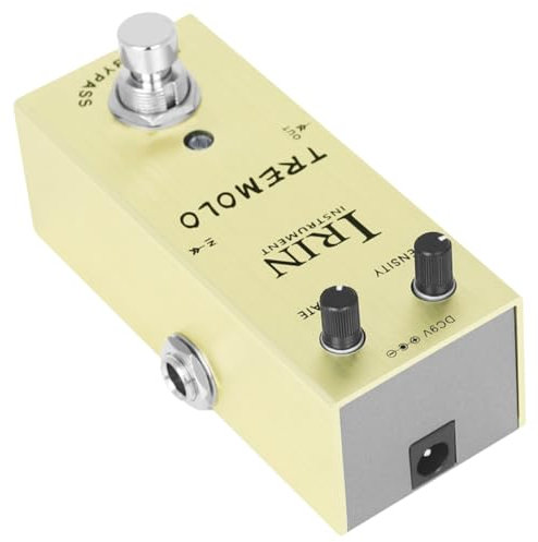 ifundom 1 Satz E-Gitarren-Simulations-Chorus-Effektor E-Gitarrenteile Gitarren-Effektprozessor gitarre zubehör gitarrenzubehör Bass-Effekt-Effektor Bass-Tremolo-Pedal Metall Yellow
