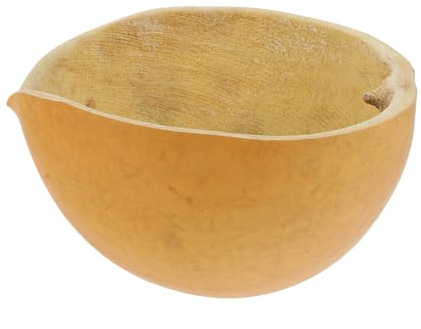 Naturkürbis Wasserschöpfkelle, Groß, Gelb, Rund, Einfach | Mehrzweck zum Wasser Schöpfen, Handlich Geformt, 1 Stück, Küchenhelfer