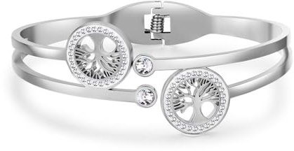 FDEETY Bracciale Donna Albero della Vita in Argento Sterling 925 con Zirconi Gioiello Elegante per Ogni Occasione