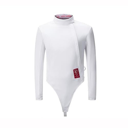 RJPzidK Fechtuniform-Oberteil 350N-Fechtkostüm Fecht-Trainingskleidung Degensäbel-Fechtjacken Aus Aluminiumfolie für Rechtshändige Fechter(36)