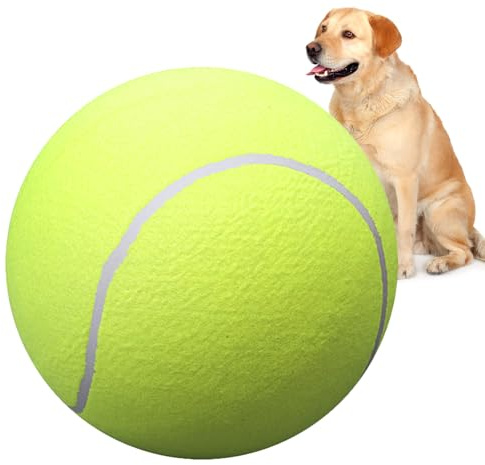 Generisch Riesiger Tennisball Für Hundespielzeug, 24 cm Gummi Großen Tennisbälle, Lustiger Outdoor Sport Ball, Für Hundespaziergänge Spielplatzspaß, Erstklassige Performance Und Haltbarkeit