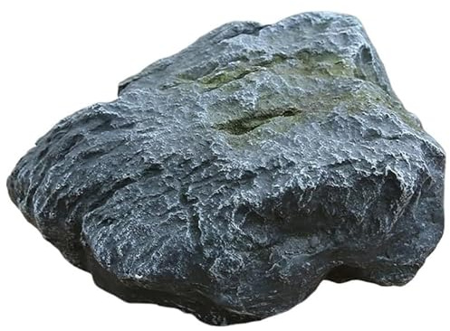 Kunstfelsen Hohle Trafohaus Abdeckung Künstliche Landschaftsfelsen Gefälschte Felsen Realistische Landschaftsfelsen Findlinge Fake Rock Cover für Landschaftsgestaltung Pump Gray, 30×20×20cm