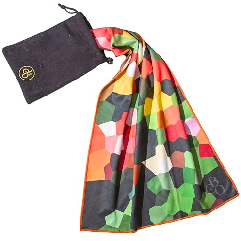Barroccu & Co.® XXL Mikrofasertuch 43×30 cm – Brillenputztuch & Objektiv Reinigungstuch – Streifenfrei, fusselfrei, kratzfrei – Waschbar – Limited Edition „Blossom of Colour“