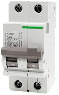 Disjoncteur miniature thermique magnétique de type C 2P 2A 3A 4A 6A, interrupteur électrique à air 400VAC 50HZ 6KA Mini(2A)