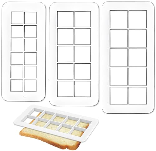 3 moldes de galletas con forma geométrica, 3 tamaños, cortadores de galletas cuadrados, geométricos para decorar galletas, pasteles y tartas