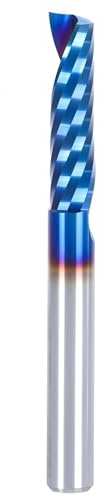 1/4 Zoll Schaft O-Flöten-CNC-Fräser, Hartmetall-Upcut-Einschneider, CNC-Fräser für Acryl, Aluminium, Nichteisenmetall, PVC, MDF und mehr (1/4 Dia. x 1/4 SHK x 1 CL x 2-1/2OAL)