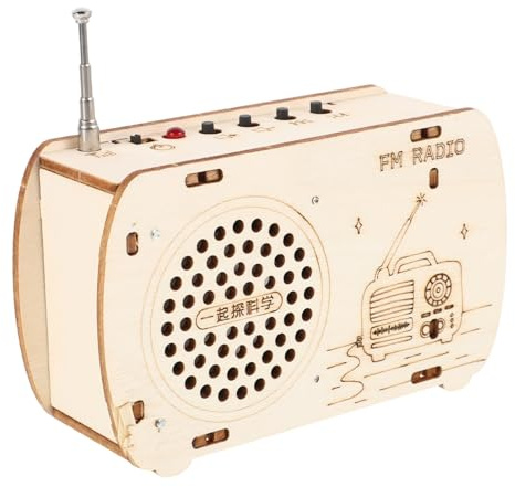 BESTonZON Stem Radio Bausatz Für Junge Mädchen Holz DIY Modellbausatz Fördert Kreativität Und Wissenschaftliches Experiment Pädagogisches Elektronikspielzeug Für Kognitive Entwicklung Und Te