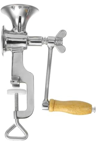Hand Crank Grain Mill Stainless Steel Manual Grinder for Seed Wheat Beans Grinding Nut Corn Home Kitchen for Corn, Herbs, Wheat