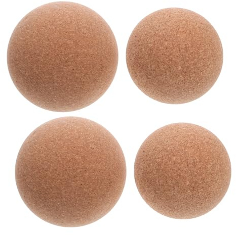 LOLIPPYY 4 Stück Kork Massagebälle Nachhaltige Faszien-massagebälle für Tiefengewebe-triggerpunkt-therapie Muskelentspannung Yoga Physikalische Therapie Tragbar für Fitness und