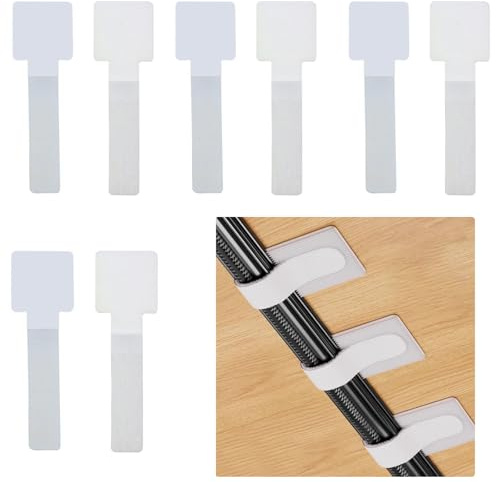 50 unidades de escritorio de gestión de cables, organizador de gestión de cables adhesivo fuerte, bridas de reutilizables con adhesivo posterior, soporte para cables para escritorio, ordenador, etc