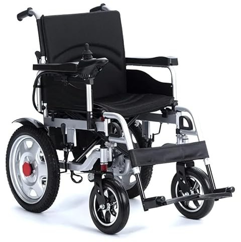 Elektrischer Rollstuhl, Stahl, Faltbar,12Ah Batt Bis 150 kg, Outdoor Elektrorollstuhl,56 cm Sitzbreite, 2x250W Motor, Modell J27