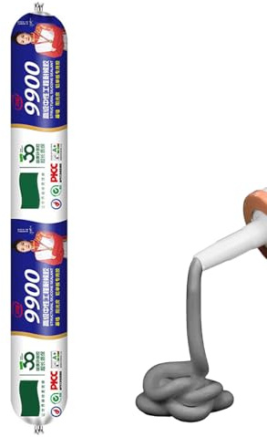 Colle de construction transparente résistante aux intempéries - Résistant aux températures extrêmes - Mastic élastique pour carrelage et structures en aluminium - Joint d'étanchéité en silicone