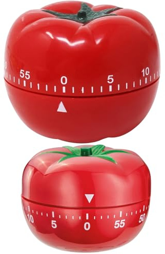 Egg Timer Set, Pomodoro Kitchen Timer, Two Sizes for Cooking