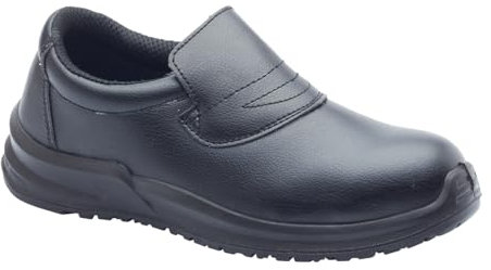 Blackrock Slip-On Safety Shoes, Mens Womens Steel Toe Cap, Chef, Nursing, Orthopedic, Non-Slip Work Shoes, Work Utility Footwear, Hygiene, Catering, Kitchen Anti-Slip - Size 13