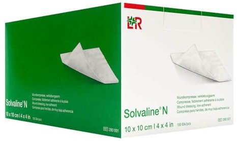 SOLVALINE N Kompressen 10x10 cm unsteril 150 St