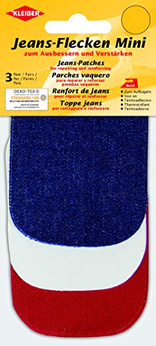 Kleiber + Co.GmbH Jeans-Flecken Mini 3 Paar, ca. 9 cm x 7 cm, 349-03