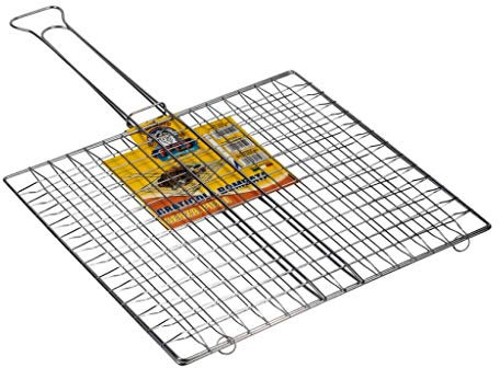 Graticola griglia bombata 40x45cm acciaio senza piedi grigliata pic-nic 5233