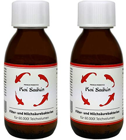 Koi-Saikin® Teichbakterien Filterbakterien Milchsäurebakterien Starterbakterien für 120m³ Gartenteich (120 g)