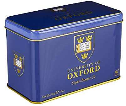 New English Teas University of Oxford Tea Tin with 40 Breakfast Teabags
