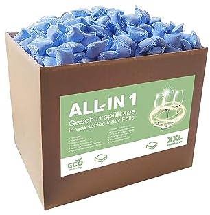 Cleanerist | 10 kg Spülmaschinentabs in Großpackung (ca. 665 Tabs) – All-in-1 Box Geschirrspültabs in wasserlöslicher Folie – Reiniger kompatibel mit allen Maschinen - umweltfreundliches Pulver