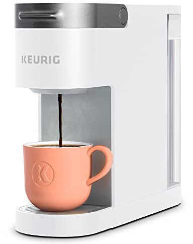 Keurig K-Slim Single Serve K-Cup Pod Coffee Maker, Multistream Technology, 3 Brew Sizes, Slim and Sleek Design, 46oz Removable Reservoir, White