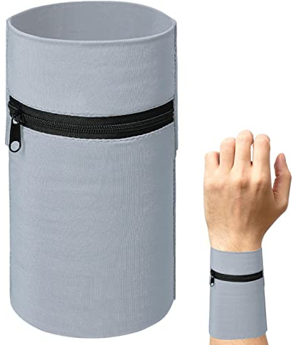 WOTEG Handgelenk-Geldbörse, Schweißbänder, Handgelenktasche, Handgelenktasche mit Reißverschluss, für Damen und Herren, Sport, Farbe, Handgelenktasche, Handy, Münzen, Schlüssel, Aufbewahrung für