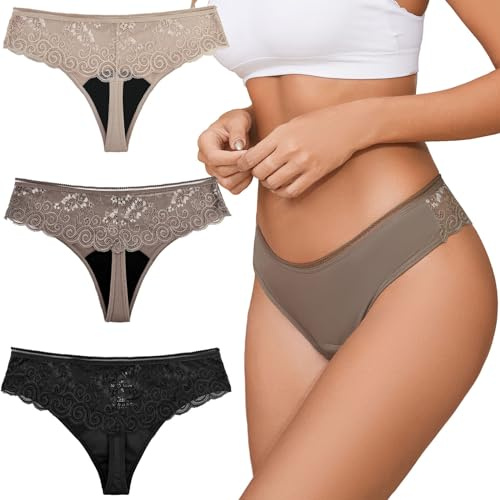 Period Underwear for Women Thong Period Panties Leakproof Menstrual Bikinis