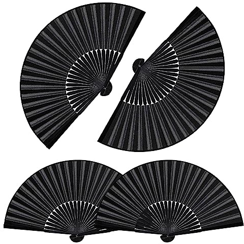 GAROMIA 4PC Handfächer Faltventilator Fächer, Taschenfächer Faltfächer