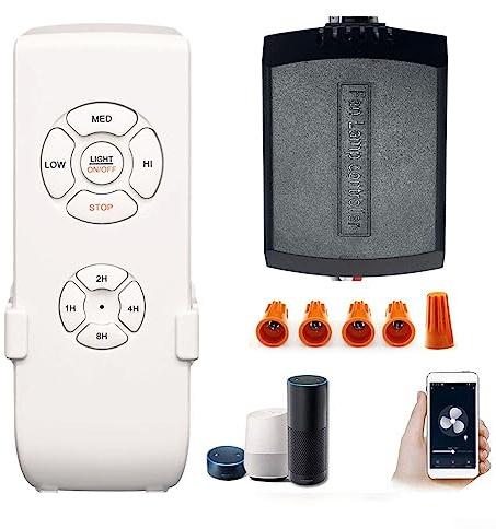 Kit telecomando universale per ventilatore da soffitto di piccole dimensioni, telecomando WiFi intelligente per ventilatore da soffitto/controllo vocale
