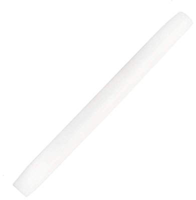 Rodillo de amasar de mármol antiadherente para repostería casera - 25,4x2,4 cm - Blanco