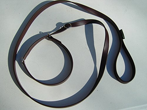 MJH Beta BioThane Moxon o. Retriever Leine 19mm breit mit Handschlaufe vernäht in versch. Farben & Längen (braun, 3m)