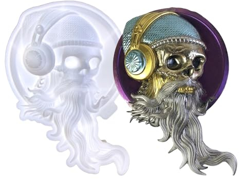 Silikon-Süßigkeitenformen mit Totenkopf-Motiv, Kunstharz, Schokoladenform für Bastelarbeiten, wiederverwendbar, handgefertigt, Epoxidharz-Formen für Kuchendekoration, Aromatherapie, Ton
