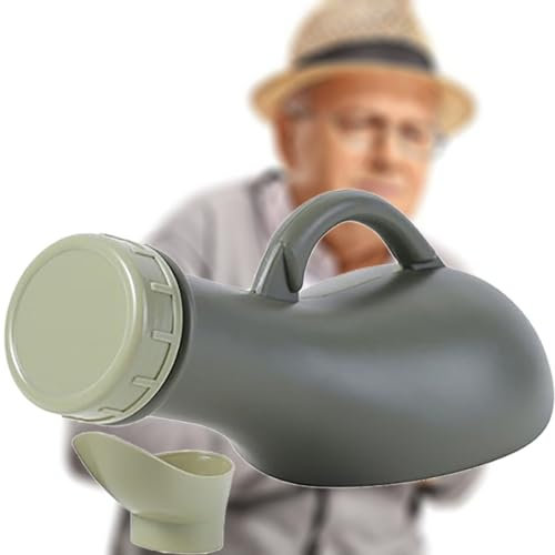 BEOTAY Urinario Portatil para Mujeres Y Hombres,1000ML Orinal Adulto,Colector Urinario para Ancianos E Incontinencia,Diseño A Prueba De Derrames,Reutilizable Botella Orinar