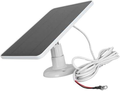 10W Solar Panel Camera Charger with 360 Degree Adjustable Stand, IP66 Waterproof Solar Panel Charger for Ring Video Doorbell for Doorbell 2K Camera for Doorbell 3 (CSP4W-O-W)