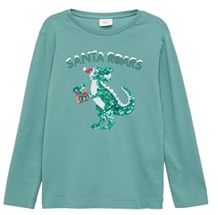 s.Oliver Longsleeve mit Pailletten-Weihnachtsmotiv