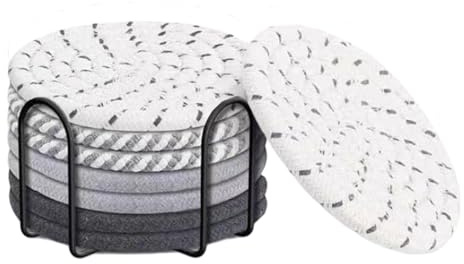 Gewebte Platzsets 18x18 cm Isolierend gewebte Tischsets 8er Set Home Tischdeko für Weihnachtsfeiern, Geburtstagsbankette, Freunde Treffen