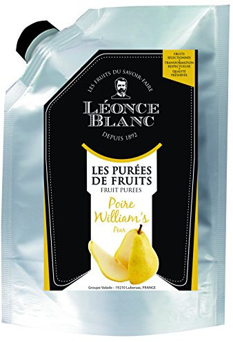 Leonce Blanc William-Christ-Birne-Frucht-Püree - 8x 1kg - intensiv süße Birnen, Obst-Püree, frei von Farb- und Konservierungsstoffen, für Cocktails, Müsli, Porridges, Smoothies, als Saft (8kg)