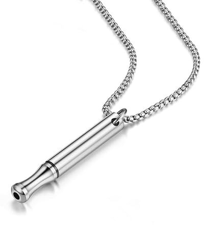 xlwen Collier de Respiration Consciente, Ensemble de Colliers de Respiration,collier en acier inoxydable,Colliers de Respiration Kit,Collier Anti-anxiété pour Exercices de Respiration, Femmes, Hommes