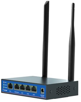 PUSR Grupo Global Doble Tarjeta SIM Industria Router Celular LTE Cat4 Equipado con 5 Puertos Ethernet Dual Red Extended Repetidor VPN Rico USR-G805s-G