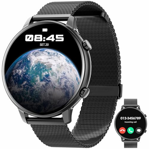 Hwagol Smart Watch (Answer/Make Calls), 1.39 Fitness Tracker, Smartwatch Heart Rate/Sleep Monitor/Pedometer/Calories, 140+ Sports Modes, Waterproof Women's Men's Fitness Watch for Android iOS