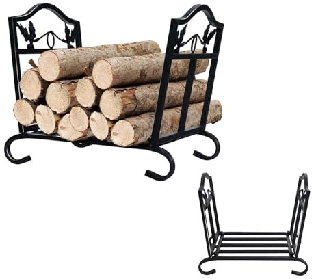 Support à bois de chauffage portable, empileur de support de bois de chauffage adapté à l'intérieur et à l'extérieur, support de stockage de bûches pliable et robuste, léger pour foyer de cheminée