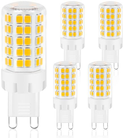 Cinsenten 8W G9 LED Lampe Warmweiß 3000K, Ersatz 60W 80W Halogen Leuchtmittel GU9, Flimmerfrei LED Birne G9 für Deckenleuchten Wandlampen Tischlampen (Warmweiß 3000K 5P)