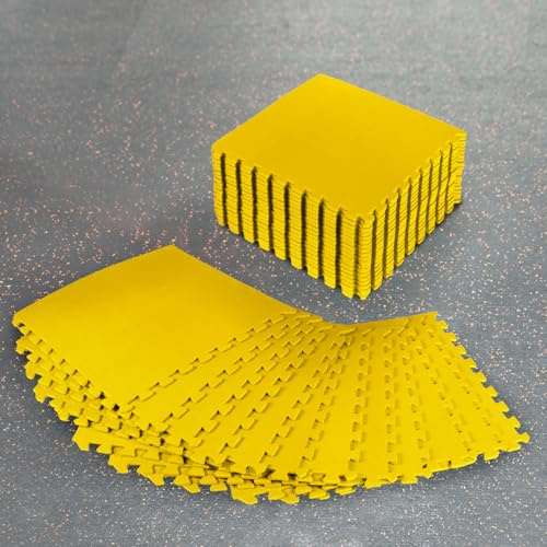 FORZA Interlocking Gym Flooring | High-Density EVA Foam Tiles for Home & Commercial Gyms – Non-Slip Exercise Mat for Floor Protection – Shock-Absorbing & Easy to Assemble