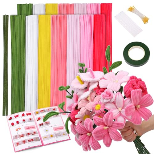 Benlay 550 Pfeifenreiniger zum Basteln, 7 Farbige Pipe Cleaner